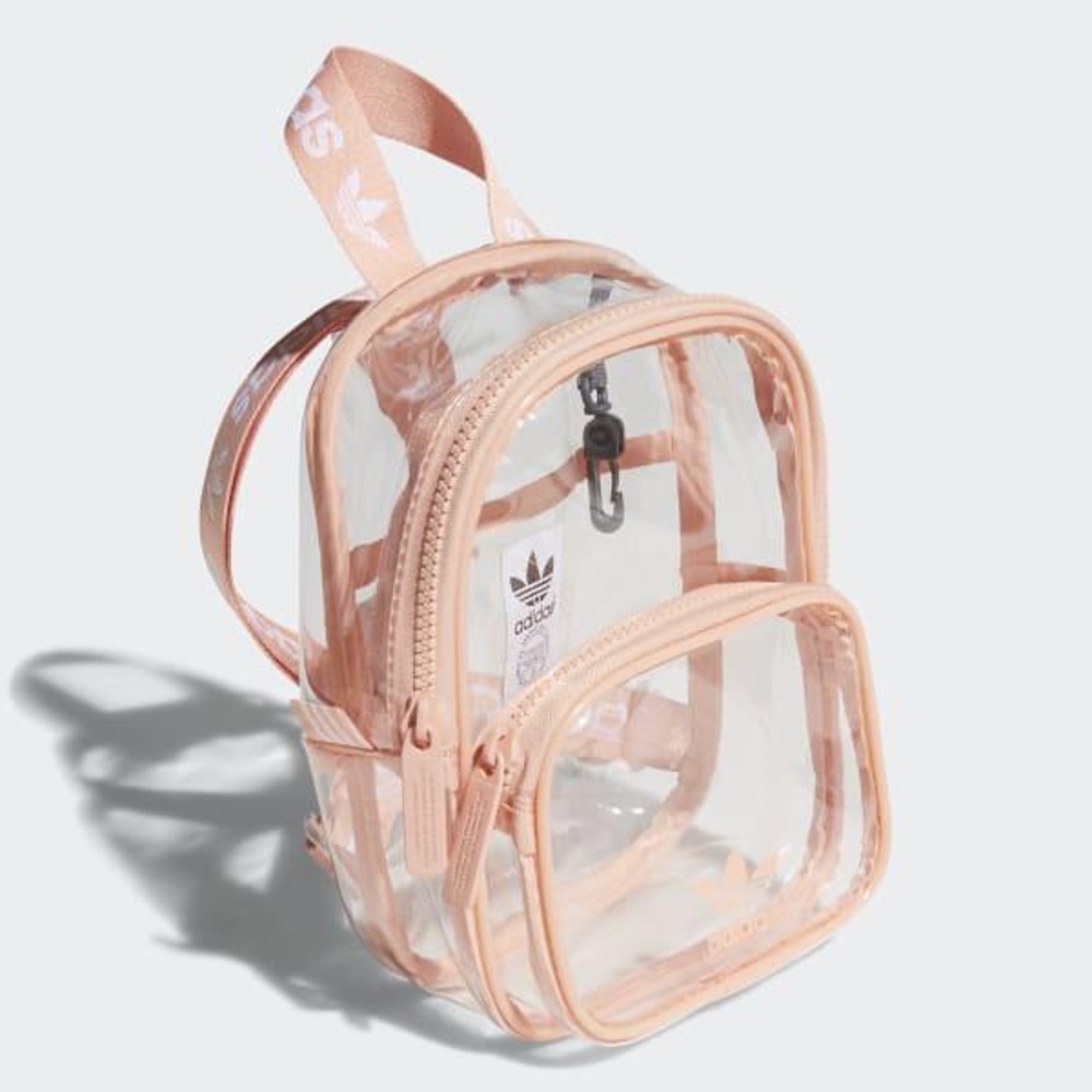 Peach Pink Clear Adidas Mini Backpack